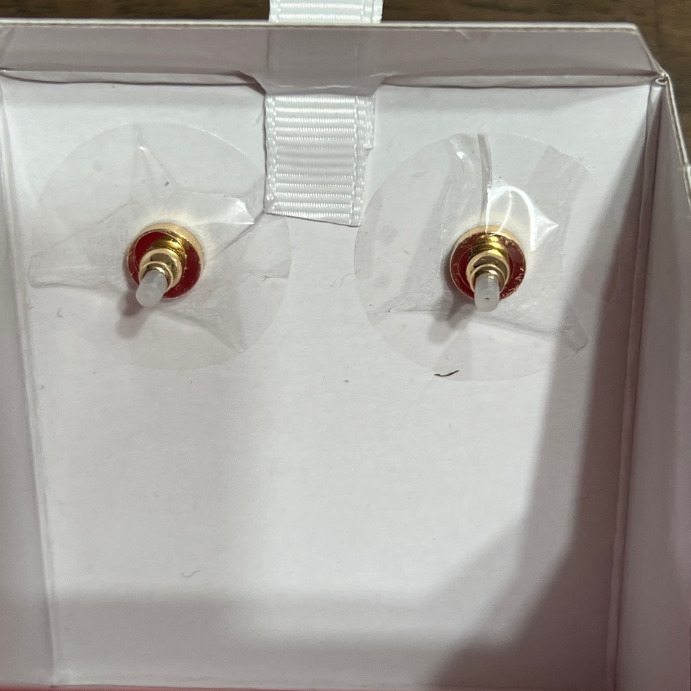 House Of Harlow 1960 Two Tone Gold Silver Tone Puffy Door Knocker Earrings - Picture 5 of 7